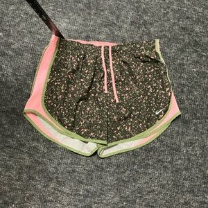 Nike Women's Athletic Shorts - Pink and Green